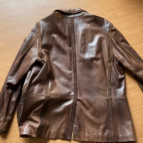 Brown Leather Jacket - Picture 8 of 10